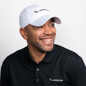 Show details for Relaxed Golf Cap Varonis Logo (White)