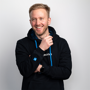 Show details for Hoodie w Pattern Lining (Black)