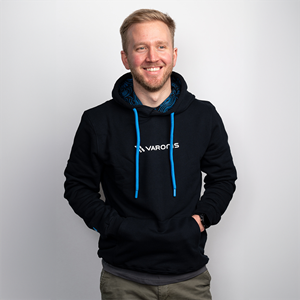 Show details for Hoodie w Pattern Lining (Black)