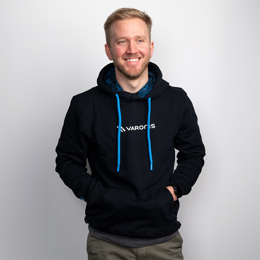 Show details for Hoodie w Pattern Lining (Black)