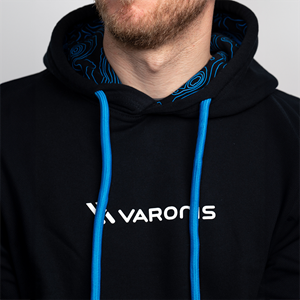 Show details for Hoodie w Pattern Lining (Black)